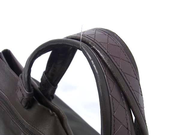 BOTTEGA VENETA ボッテガヴェネタ ハンドバッグ イントレチャート スコルピート - ダークブラウン レザー