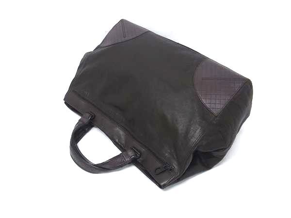 BOTTEGA VENETA ボッテガヴェネタ ハンドバッグ イントレチャート スコルピート - ダークブラウン レザー