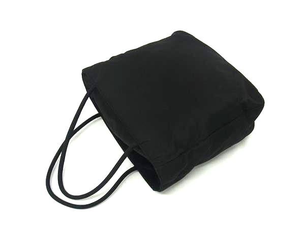 美品 PRADA プラダ ハンドバッグ テスート - ブラック ナイロン レディース 三角ロゴプレート トライアングルロゴ