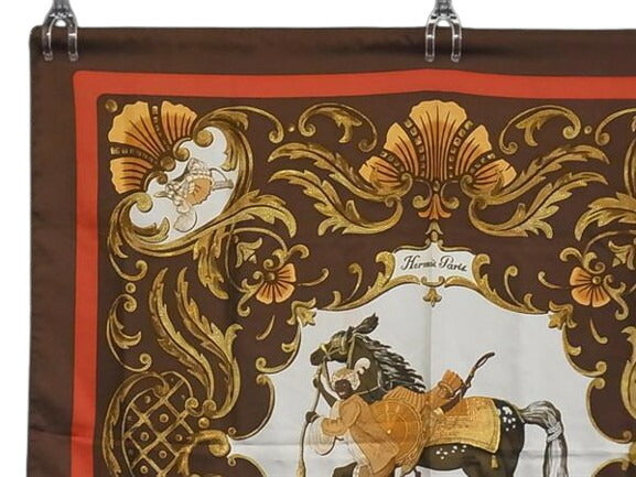 HERMES エルメス スカーフ カレ90 - マルチカラー シルク100% レディース Cheval Turc 大判