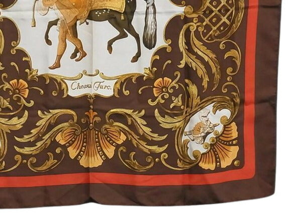 HERMES エルメス スカーフ カレ90 - マルチカラー シルク100% レディース Cheval Turc 大判