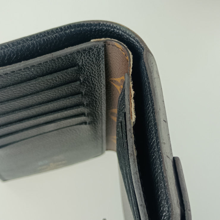 LOUIS VUITTON ルイヴィトン 二つ折り財布 モノグラムマカサー ポルトフォイユ・パラス コンパクト M60990 ブラウン ブラック PVC レザー レディース Wホック