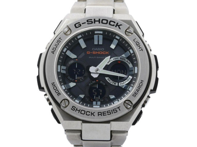 CASIO カシオ 腕時計 G-SHOCK G-STEEL GST-W110D-1AJF ブラック文字盤 シルバー SS メンズ 美品