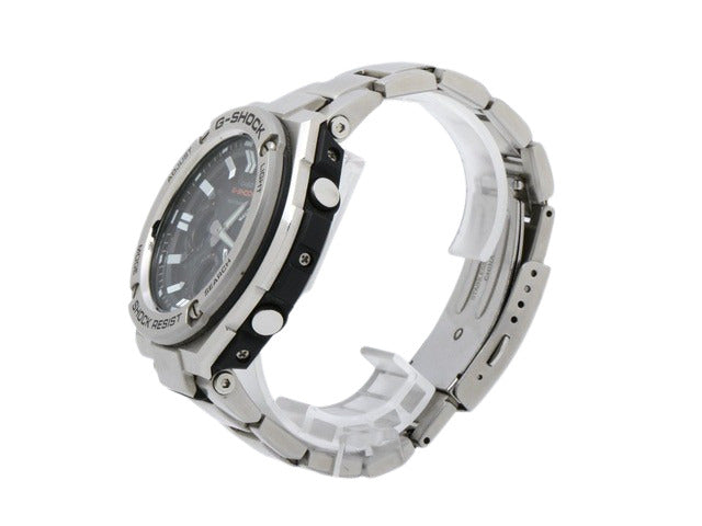 CASIO カシオ 腕時計 G-SHOCK G-STEEL GST-W110D-1AJF ブラック文字盤 シルバー SS メンズ 美品