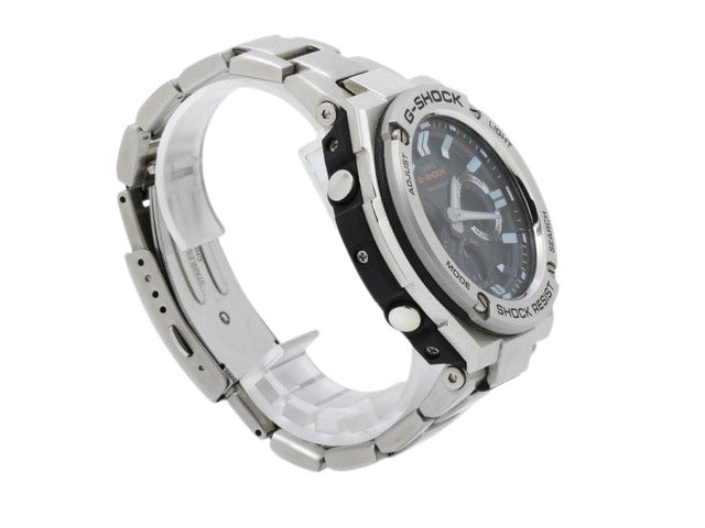 CASIO カシオ 腕時計 G-SHOCK G-STEEL GST-W110D-1AJF ブラック文字盤 シルバー SS メンズ 美品