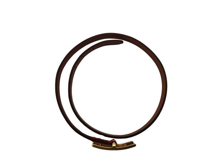 HERMES エルメス ブレスレット ビーアピ - レッド系 レザー レディース ゴールド金具 新品未使用展示品