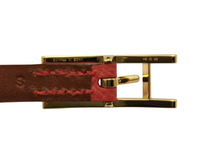 HERMES エルメス ブレスレット ビーアピ - レッド系 レザー レディース ゴールド金具 新品未使用展示品