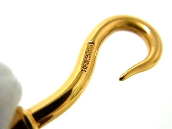 HERMES エルメス チョーカー ジャンボ ブラウン レザー ユニセックス ゴールド金具