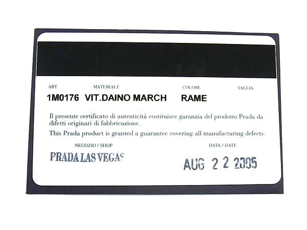 PRADA プラダ 財布 1M0176 ブラウン レザー レディース 三つ折り 財布 美品