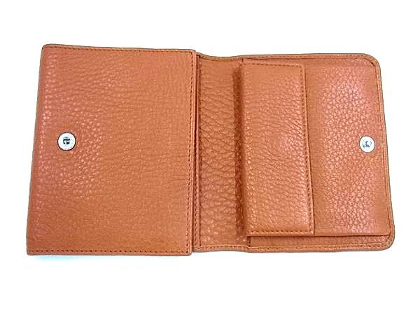 PRADA プラダ 財布 1M0176 ブラウン レザー レディース 三つ折り 財布 美品