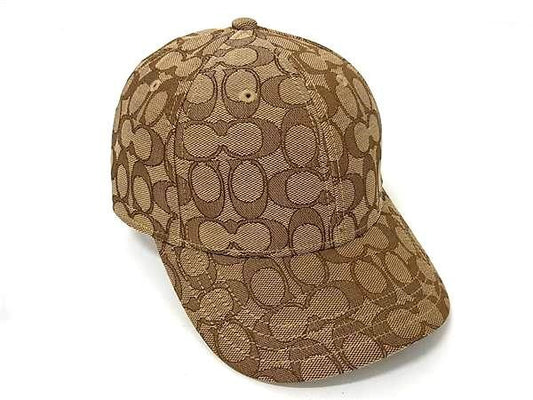 COACH コーチ ベースボールキャップ シグネチャー 4855 ブラウン コットン×ポリエステル ユニセックス 超美品