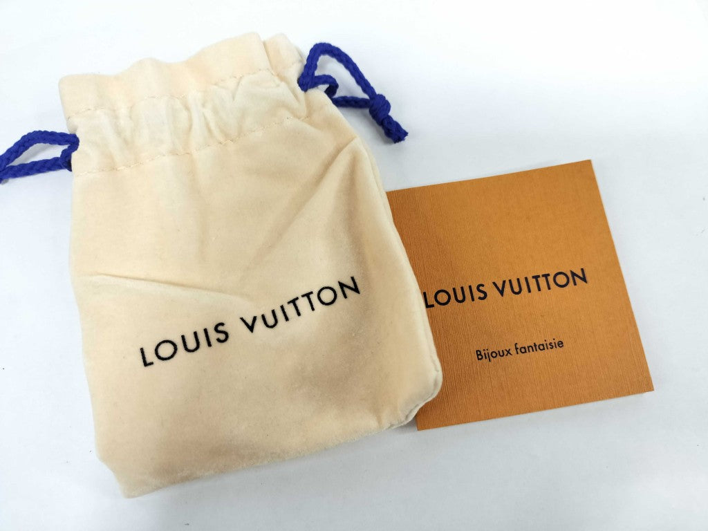 LOUIS VUITTON ルイヴィトン ネックレス コリエ・L TO V M69643 ゴールド シルバー メタル ユニセックス 美品