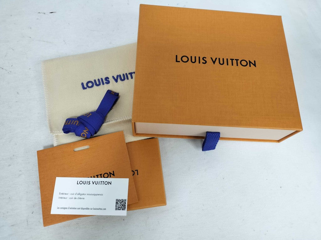 LOUIS VUITTON ルイヴィトン コインケース ジッピーコイン パース N96512 ローズフューシャ クロコダイル ブリリアント レディース シルバー金具 超美品