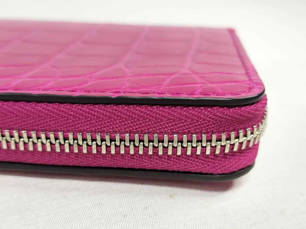 LOUIS VUITTON ルイヴィトン コインケース ジッピーコイン パース N96512 ローズフューシャ クロコダイル ブリリアント レディース シルバー金具 超美品