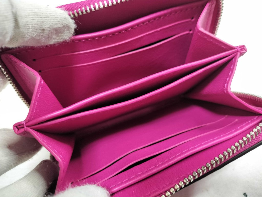 LOUIS VUITTON ルイヴィトン コインケース ジッピーコイン パース N96512 ローズフューシャ クロコダイル ブリリアント レディース シルバー金具 超美品