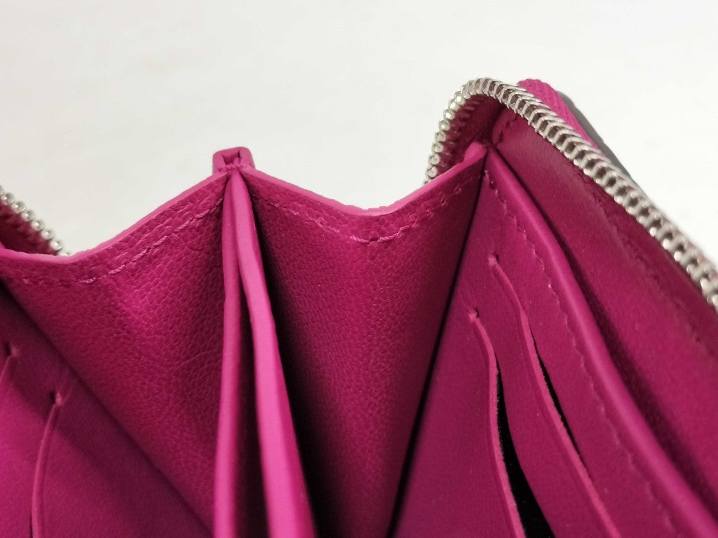 LOUIS VUITTON ルイヴィトン コインケース ジッピーコイン パース N96512 ローズフューシャ クロコダイル ブリリアント レディース シルバー金具 超美品