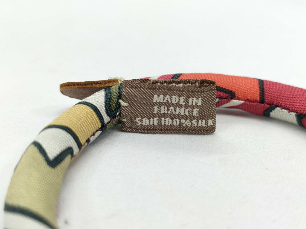 HERMES エルメス ブレスレット プティアッシュ ブリッド ソワ PM マルチカラー シルク レディース 美品
