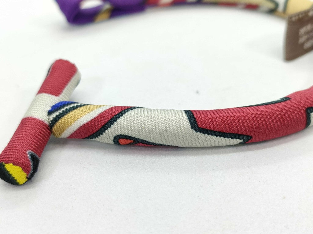 HERMES エルメス ブレスレット プティアッシュ ブリッド ソワ PM マルチカラー シルク レディース 美品