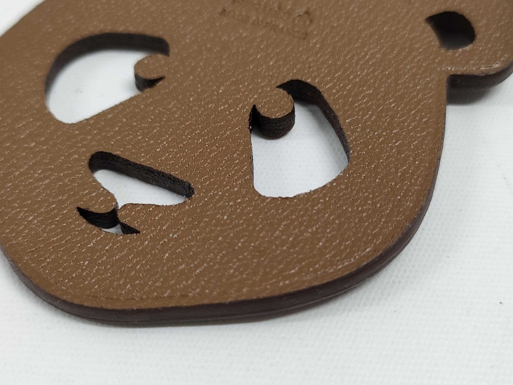 HERMES エルメス バッグチャーム プティアッシュ チャーム ブラウン レザー レディース パンダモチーフ 新品未使用展示品