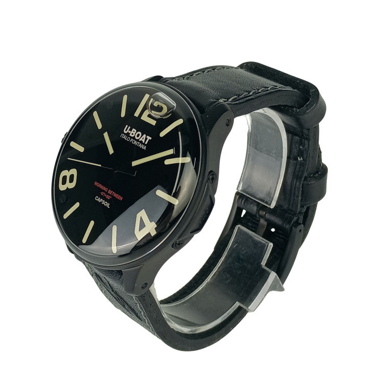 UBOAT ユーボート 時計 CAPSOIL カプソイル 8108 ブラック SS 革 メンズ 美品