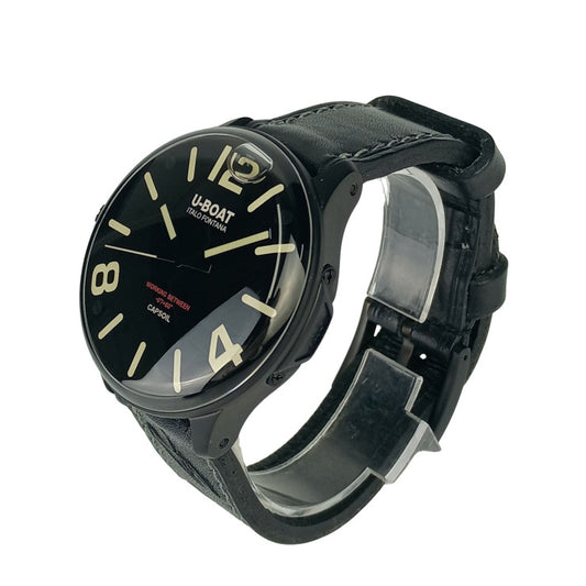 UBOAT ユーボート 時計 CAPSOIL カプソイル 8108 ブラック SS 革 メンズ 美品