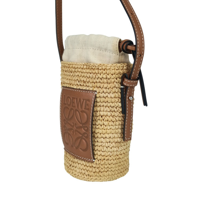 LOEWE ロエベ ショルダーバッグ CYLINDER POCKET C000P71X01 2435/NATURAL+TAN ラフィア レディース