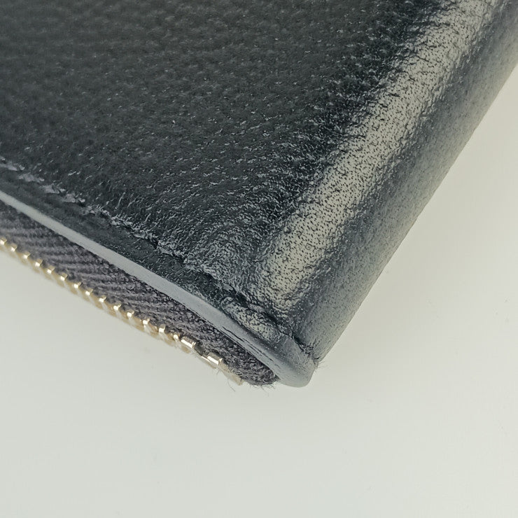 HERMES エルメス スマホカバー STRAP GM 082371CK BLACK ブラック アレグレット ユニセックス L字ファスナー シルバー金具 美品