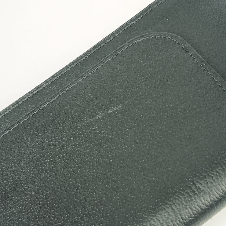 HERMES エルメス スマホカバー STRAP GM 082371CK BLACK ブラック アレグレット ユニセックス L字ファスナー シルバー金具 美品