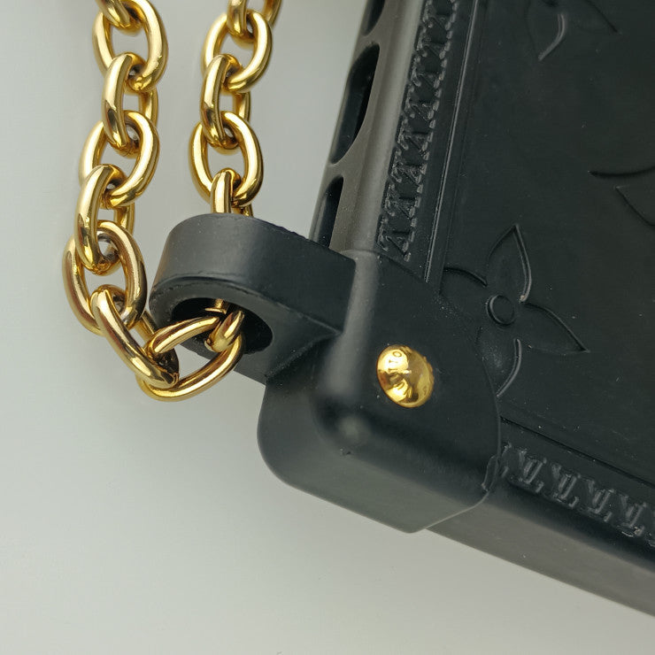 LOUIS VUITTON ルイ ヴィトン スマートフォンケース リ・トランク IPHONE 14 PRO M81997 ブラック ゴールド金具 TPU レディース ショルダー付きスマホカバー LVサークル モノグラム