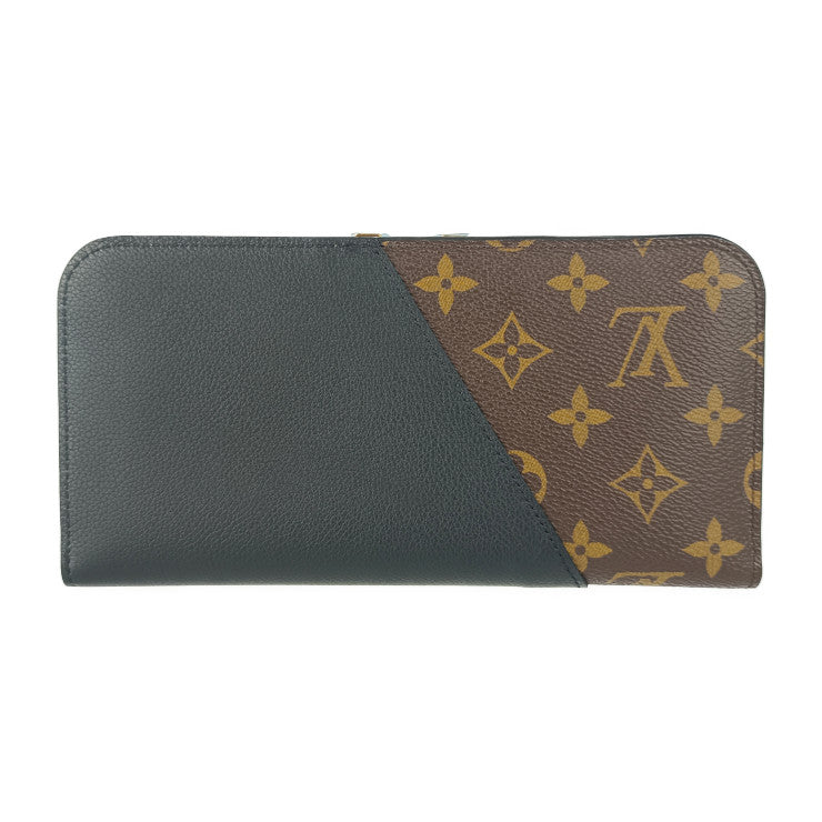 新品未使用展示品 LOUIS VUITTON ルイ ヴィトン 長財布 ポルトフォイユ・キモノ M56175 ブラウン ブラック ゴールド金具 モノグラムキャンバス レザー レディース 二つ折り財布
