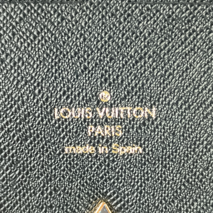 新品未使用展示品 LOUIS VUITTON ルイ ヴィトン 長財布 ポルトフォイユ・キモノ M56175 ブラウン ブラック ゴールド金具 モノグラムキャンバス レザー レディース 二つ折り財布