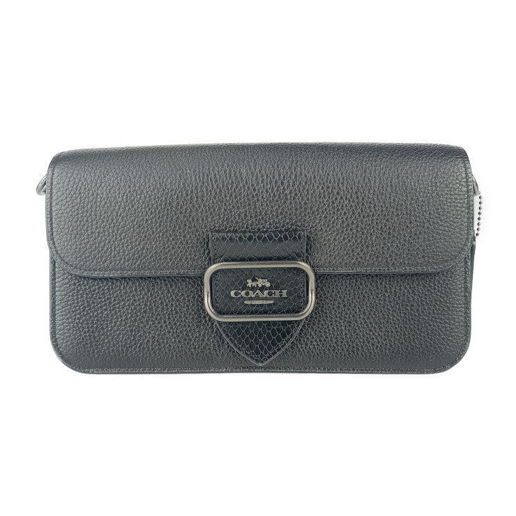 超美品 COACH コーチ 2WAYバッグ モーガン ショルダー バッグ CE562 ブラック リファインド ぺブル レザー レディース