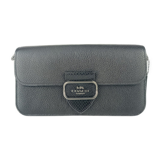 超美品 COACH コーチ 2WAYバッグ モーガン ショルダー バッグ CE562 ブラック リファインド ぺブル レザー レディース