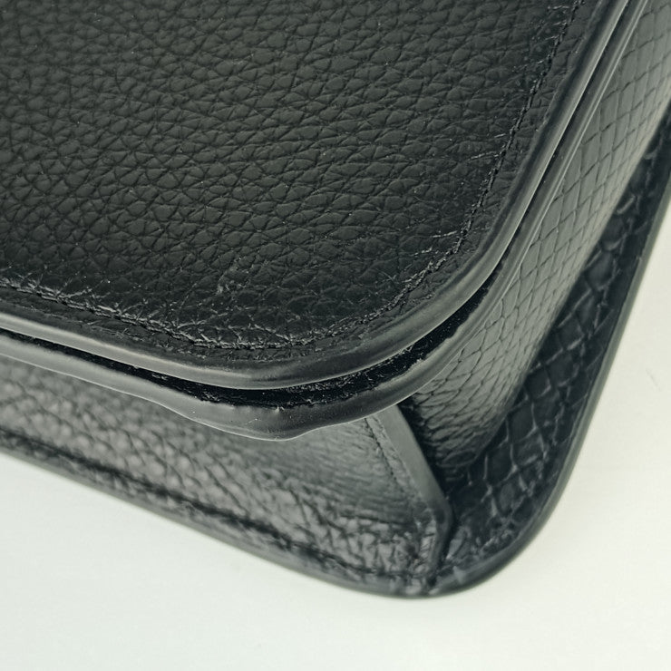 超美品 COACH コーチ 2WAYバッグ モーガン ショルダー バッグ CE562 ブラック リファインド ぺブル レザー レディース