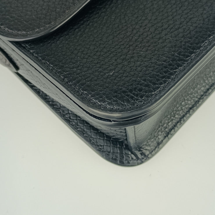 超美品 COACH コーチ 2WAYバッグ モーガン ショルダー バッグ CE562 ブラック リファインド ぺブル レザー レディース