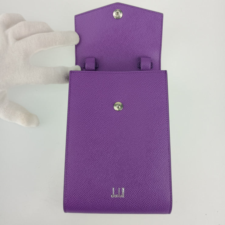 新古未使用展示品 dunhill ダンヒル ショルダーバッグ カドガン ショルダーポーチ - バイオレット系 レザー ユニセックス ミニバッグ クロスボディ