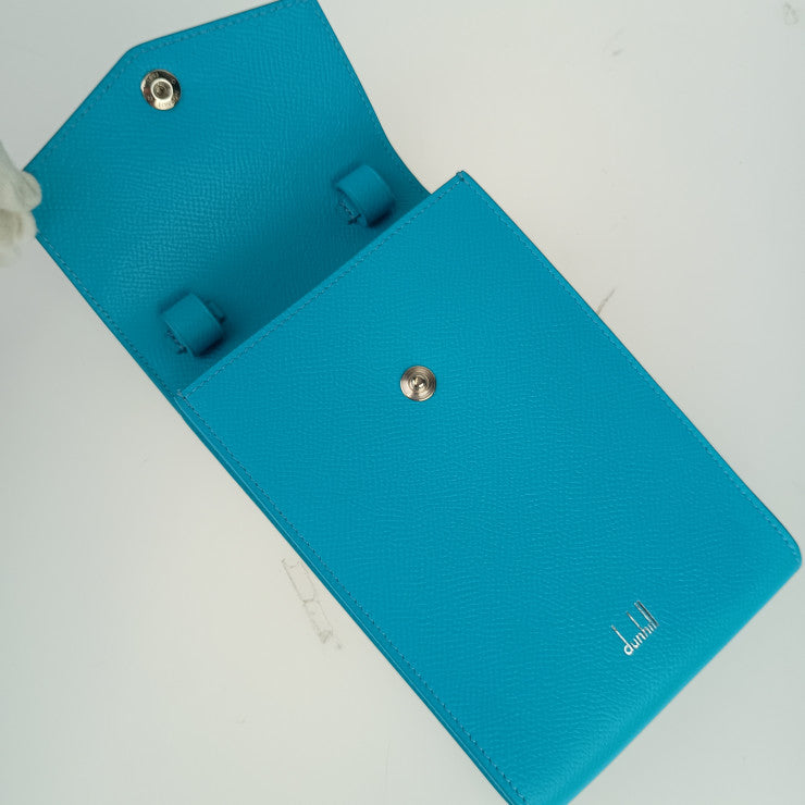 新古未使用展示品 dunhill ダンヒル ショルダーバッグ カドガン ショルダーポーチ - ブルー系 レザー ユニセックス ミニバッグ クロスボディ