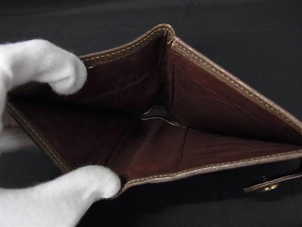 GUCCI グッチ 財布 オールドグッチ アクセサリーコレクション 二つ折り財布 ブラウン系 GGスプリームキャンバス レザー ユニセックス ヴィンテージ シェリーライン アクセコ