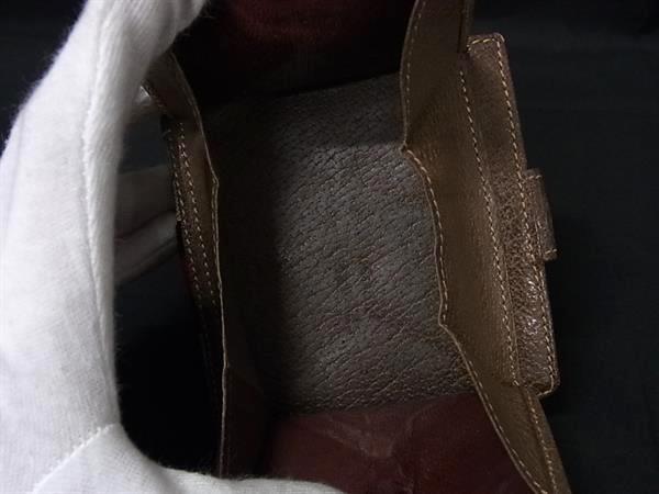 GUCCI グッチ 財布 オールドグッチ アクセサリーコレクション 二つ折り財布 ブラウン系 GGスプリームキャンバス レザー ユニセックス ヴィンテージ シェリーライン アクセコ