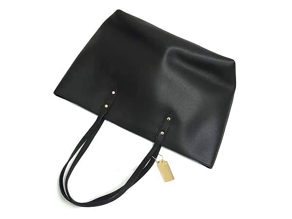 COACH コーチ トートバッグ タウントート F72673 ブラック レザー レディース ショルダーバッグ 新古未使用展示品