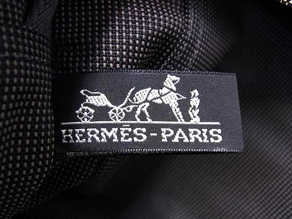 HERMES エルメス トートバッグ エールライン トートMM グレー シルバー金具 キャンバス ユニセックス シルバー金具 美品