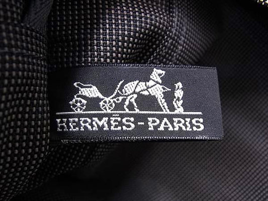 HERMES エルメス トートバッグ エールライン トートMM グレー シルバー金具 キャンバス ユニセックス シルバー金具 美品