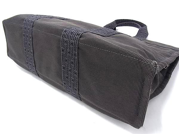 HERMES エルメス トートバッグ エールライン トートMM グレー シルバー金具 キャンバス ユニセックス シルバー金具 美品