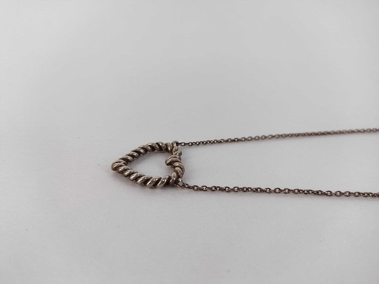 Tiffany&Co. ティファニー ネックレス ハート ツイスト シルバー系 Ag925 レディース 美品