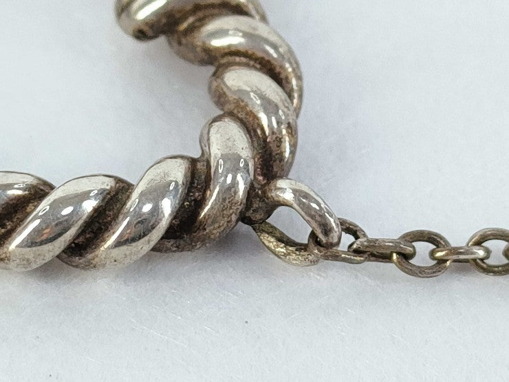 Tiffany&Co. ティファニー ネックレス ハート ツイスト シルバー系 Ag925 レディース 美品