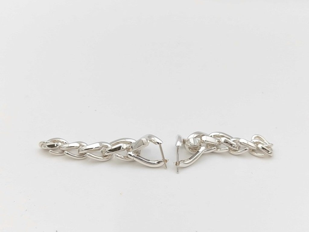 Tiffany&Co. ティファニー ピアス フォージ ドロップリンク シルバー系 Ag925 レディース 美品
