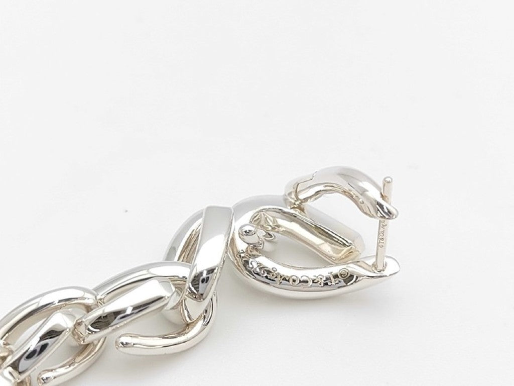 Tiffany&Co. ティファニー ピアス フォージ ドロップリンク シルバー系 Ag925 レディース 美品