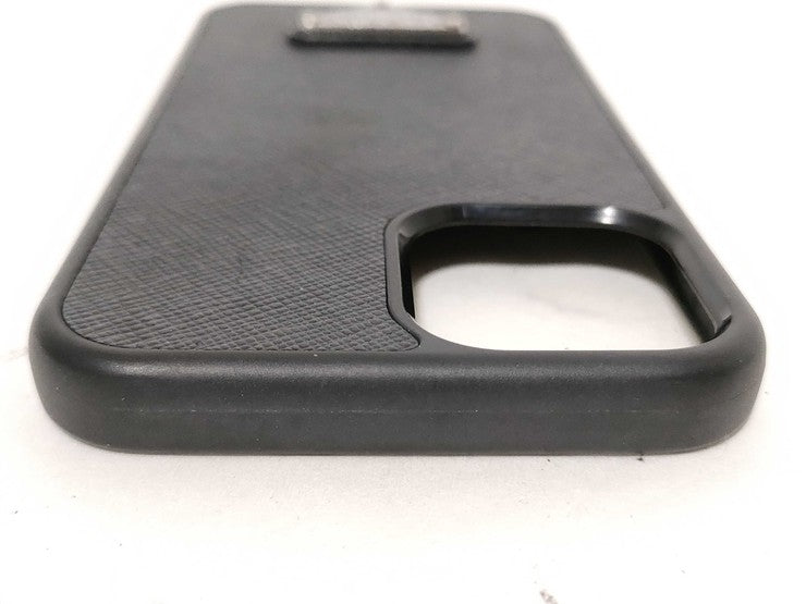 PRADA プラダ スマホカバー iPhoneケース トライアングルロゴ 2ZH133 ブラック系 サフィアーノ ユニセックス iPhone 12＆12 Pro 美品