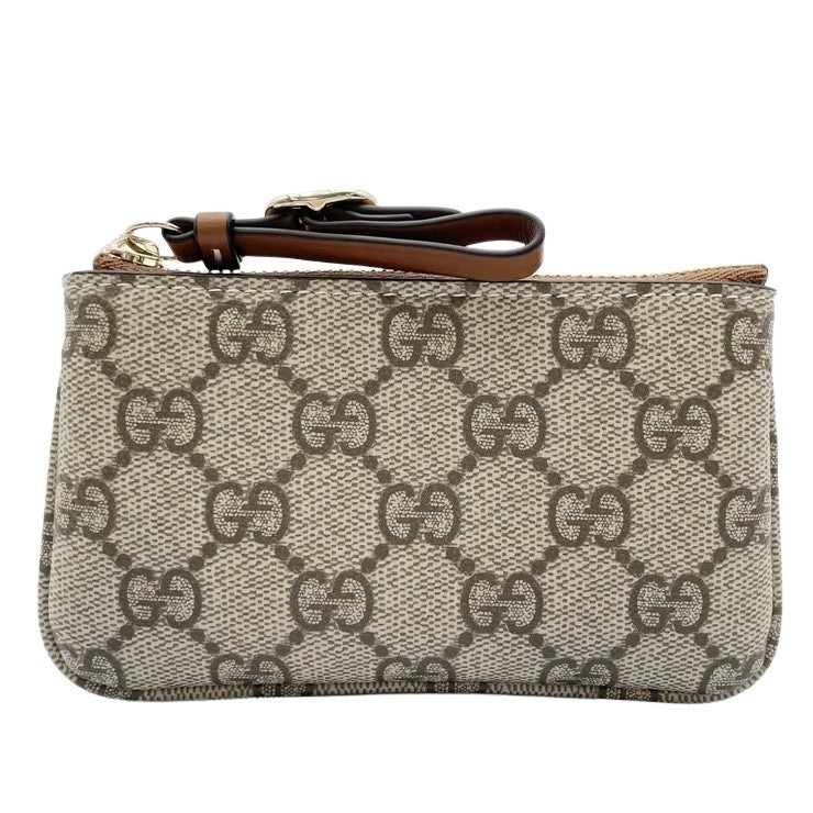 GUCCI グッチ コインケース GGスプリーム 819113 ベージュ ブラウン PVC×レザー ユニセックス 新品未使用展示品
