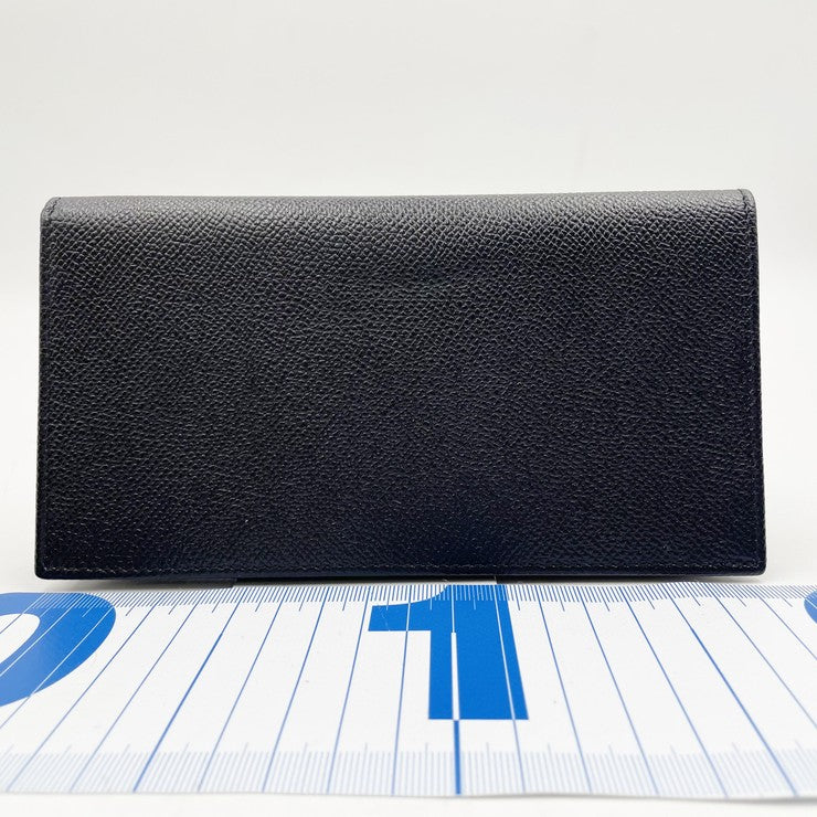 BVLGARI ブルガリ 財布 ブラック レザー メンズ 二つ折り長財布 美品